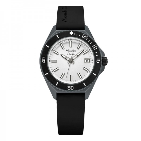 Alexandre Christie AC 2B34 Black White Rubber LDRIPSLBA